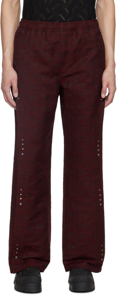 Andersson Bell Red Wave Sweatpants In Wine