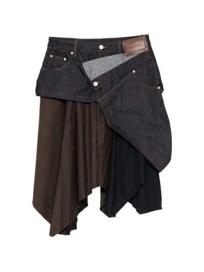 Andersson Bell Rigid Skirt In Brown
