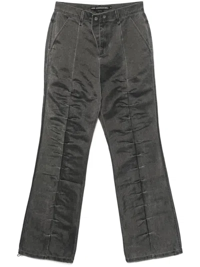 Andersson Bell Rivoli Straight-leg Trousers In 黑色