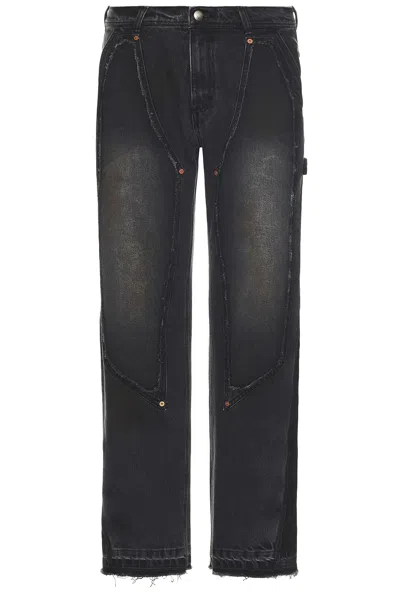 Andersson Bell Rodeo Carpenter Wide Jeans In Black