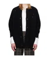 Andersson Bell Black Roghen Wool Long Cardigan In Black