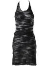 Andersson Bell Cloud Halter Knit Minidress In Black