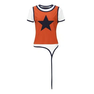 Andersson Bell Sevigny Layered T-shirt In Orange