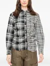 Andersson Bell Shirred Check Shirt In Multi