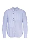 Andersson Bell Stripe Layered Shirt In Blue