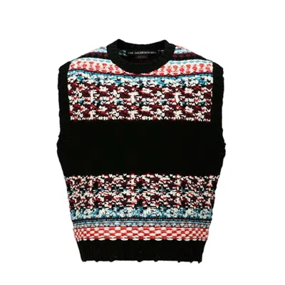 Andersson Bell Sleeveless Knitted Sweater Vest In Black