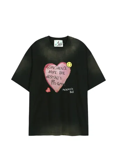 Andersson Bell Spray Washed T-shirt In Green