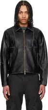 Andersson Bell Ssense Exclusive Black Dreszen Zip-up Leather Jacket In Black Black
