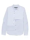 Andersson Bell Stripe Layered Shirt In Blue