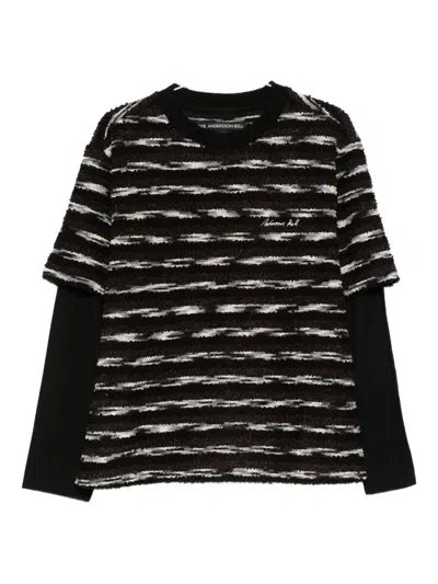 ANDERSSON BELL STRIPE LAYERED SWEATER