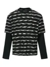Andersson Bell Stripe Layered Sweater In Multi