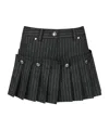 Andersson Bell Stripe Wool Skort In Black