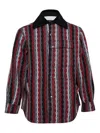 Andersson Bell Knitted Stripe Shirt In Red