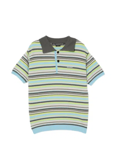 Andersson Bell Striped Polo Shirt In Multi