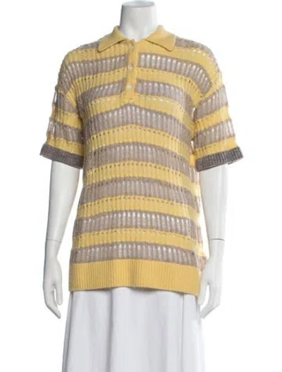Pre-owned Andersson Bell Striped Sweater In Neutrals/yellow