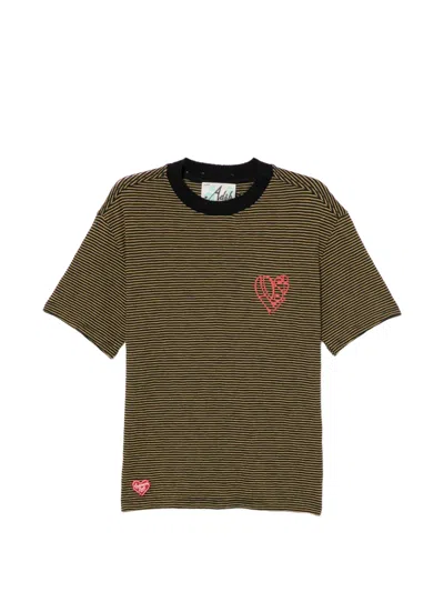 Andersson Bell Striped T-shirt In Brown