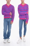 ANDERSSON BELL STRIPED TWO-TONE UNISEX HAIRY SWEATER