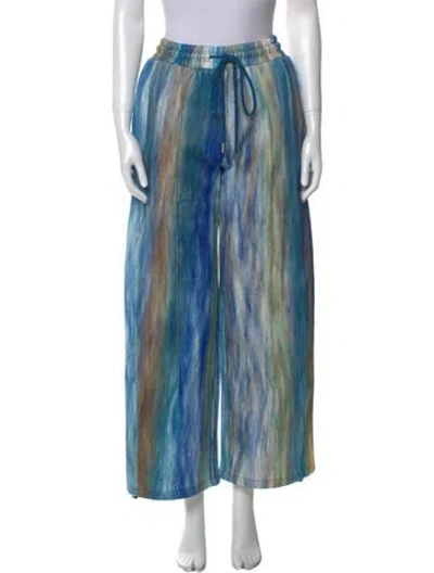 Pre-owned Andersson Bell Striped Wide Leg Pants In Blue