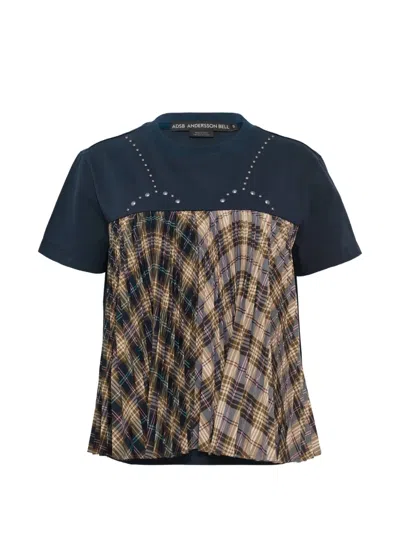 Andersson Bell Studded-details T-shirt In Blue