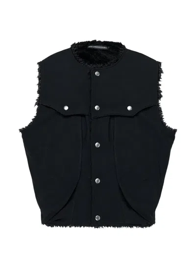 Andersson Bell Studded Faux-shearling Gilet In 블랙