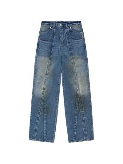 Andersson Bell Studded-detail Jeans In Blue