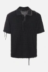 Andersson Bell Bubble-knit Polo Shirt In Black