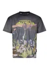 Andersson Bell Cow-print Mesh T-shirt In Gray
