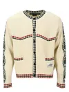 Andersson Bell Textured Knit White Cardigan In Neutrals