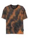 Andersson Bell Tie Dye Mesh T-shirt In Black