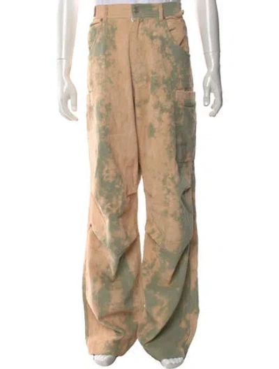 Pre-owned Andersson Bell Tie-dye Print Cargo Pants In Neutral