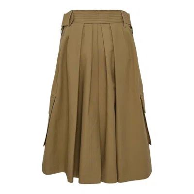Andersson Bell Trench Pleats Skirt In Nude