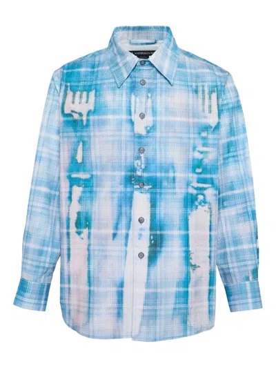 Andersson Bell Trompe-l'oeil Check Shirt In Blue