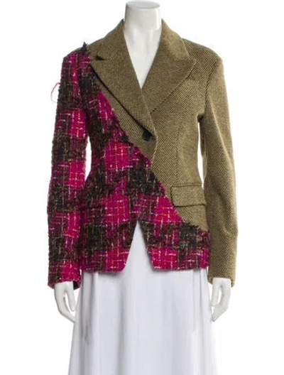 Pre-owned Andersson Bell Tweed Pattern Blazer In Green