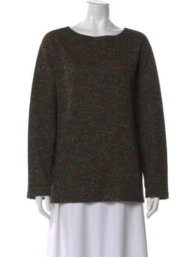 Pre-owned Andersson Bell Tweed Pattern Crew Neck Sweater In Green