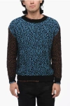 Andersson Bell Two-tone Cotton Blend Crew-neck Sweater