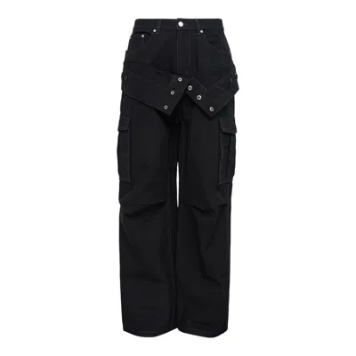 Andersson Bell Unisex Double Waist Work Wide Jeans In Black
