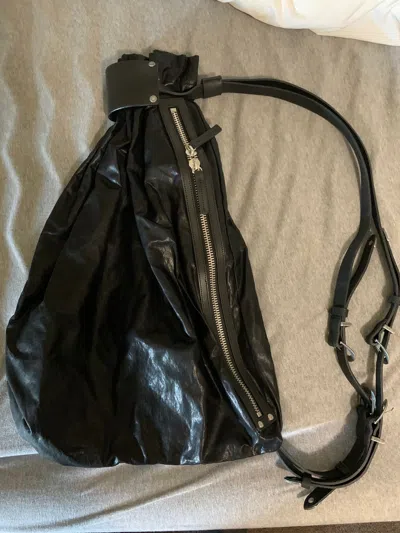 Pre-owned Andersson Bell Unisex Leather Conch Bag In Black