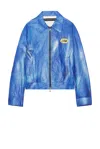 Andersson Bell Unisex Wilson Printed Tyvek Jacket In Blue