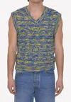 Andersson Bell Cable-knit Vest In Multicolor
