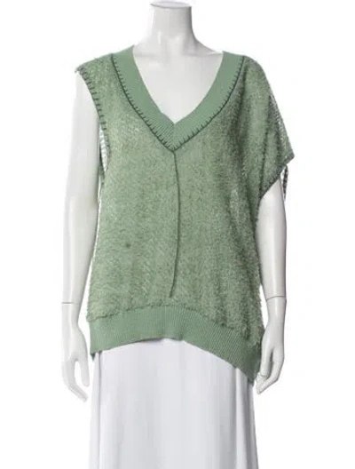 Pre-owned Andersson Bell V-neck Sleeveless Top In Blue