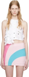 Andersson Bell Ruffled-detailing Asymmetric Tank Top In White