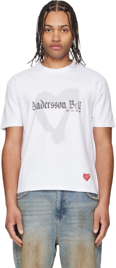Andersson Bell White Essential Heart T-shirt
