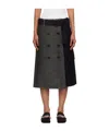 Andersson Bell Whitney Trench Pleated Midi Skirt In Black