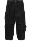 Andersson Bell Wide-leg Cargo Jeans In Black