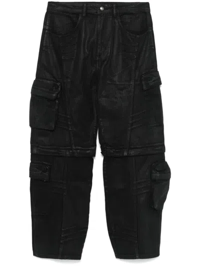 Andersson Bell Wide-leg Cargo Jeans In Black