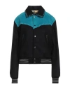 Andersson Bell Woman Jacket Black Size L Leather, Pigskin, Acrylic, Polyurethane, Calfskin