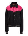 Andersson Bell Woman Jacket Fuchsia Size L Leather, Pigskin, Acrylic, Polyurethane, Calfskin