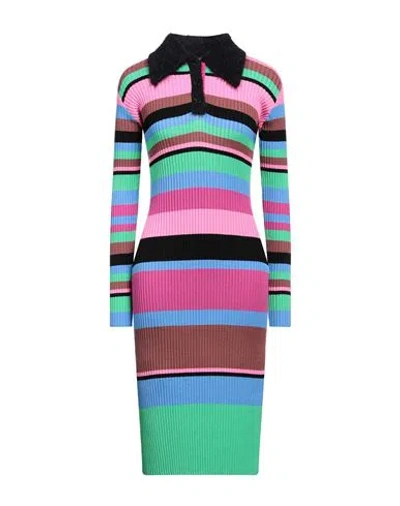 Andersson Bell Woman Midi Dress Magenta Size Xs Viscose, Polyester, Nylon