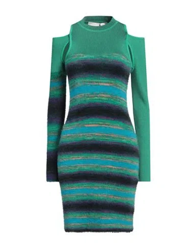 ANDERSSON BELL ANDERSSON BELL WOMAN MINI DRESS GREEN SIZE M RAYON, NYLON, POLYESTER