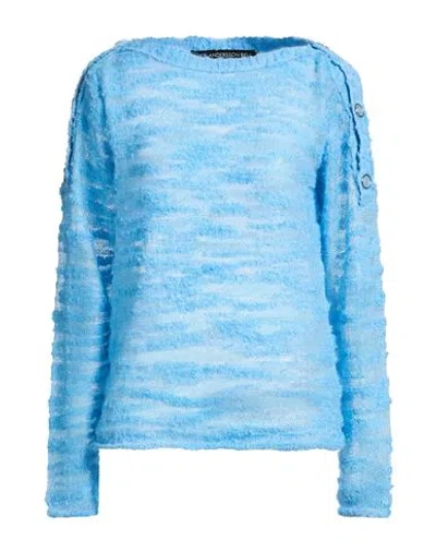 Andersson Bell Woman Sweater Azure Size L Mohair Wool, Alpaca Wool, Nylon In Blue